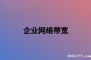 如何提升企业网络带宽?